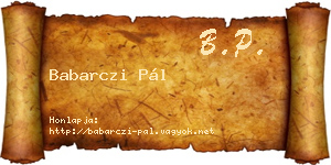 Babarczi Pál névjegykártya